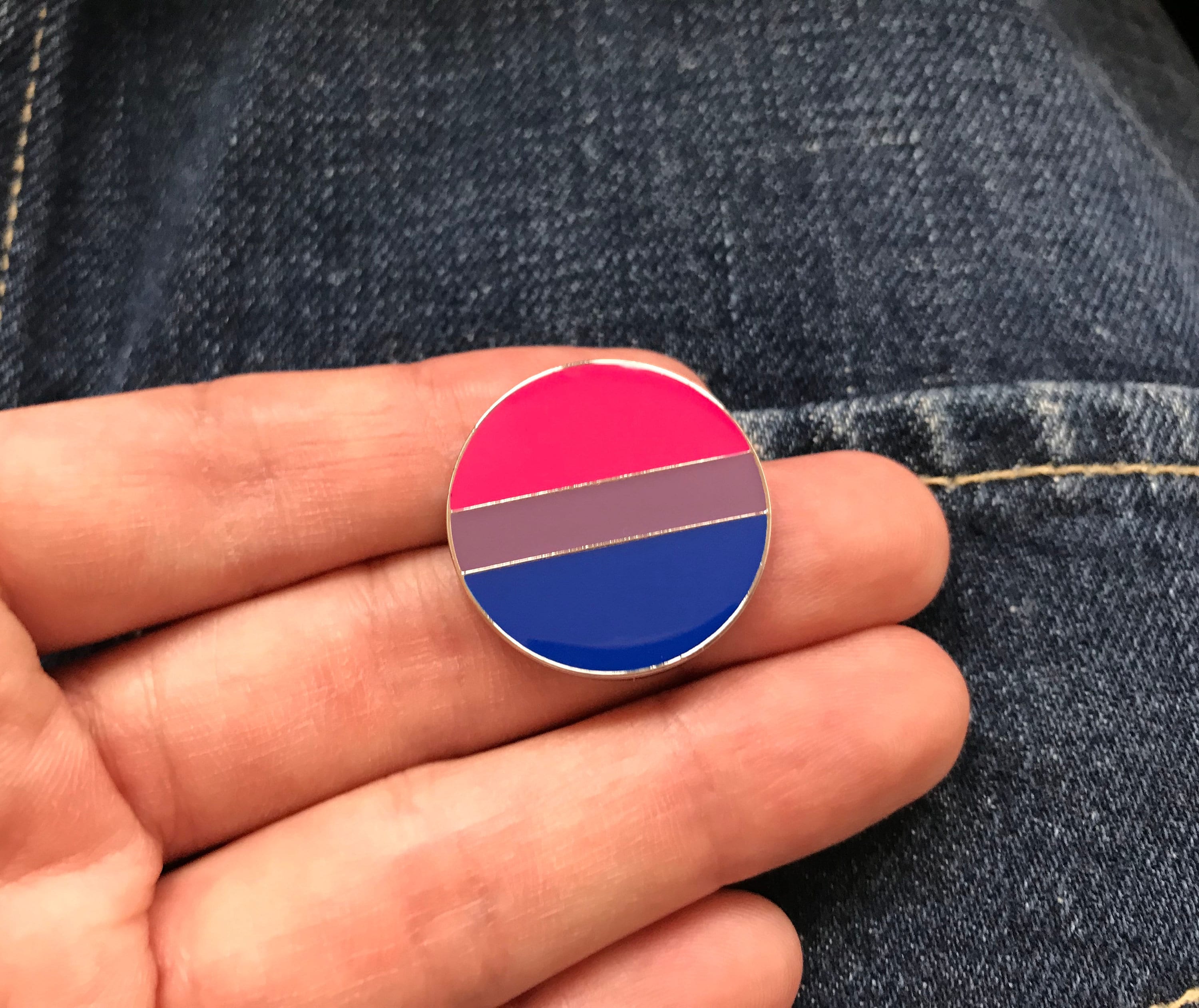 LGBTQ Pin Badge Circle Round Rainbow Proud Pride Gay Etsy UK