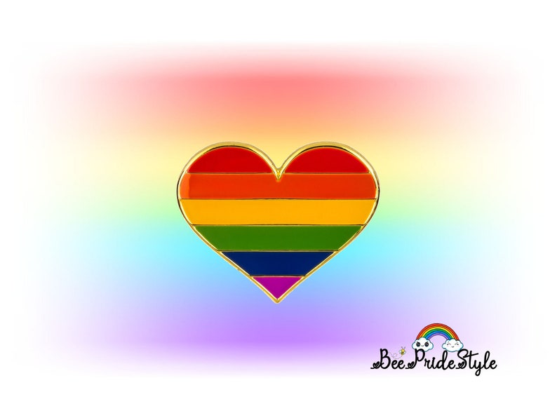 Love Heart Rainbow Pin Badge NHS Keyworker Frontline | Etsy