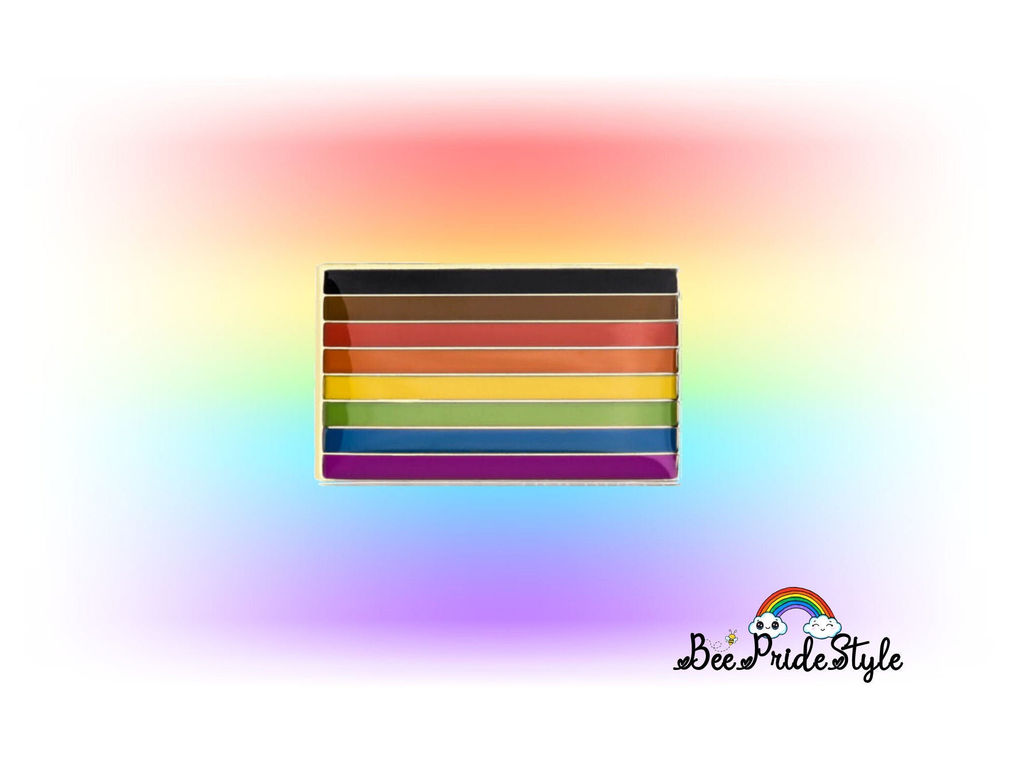 Black Lives Matter BLM Pin Badge Brooch Black Rainbow White Colours Anti Racism Black Lives Matter BLM Pin Badge Brooch Black Rainbow White Colours Anti Racism