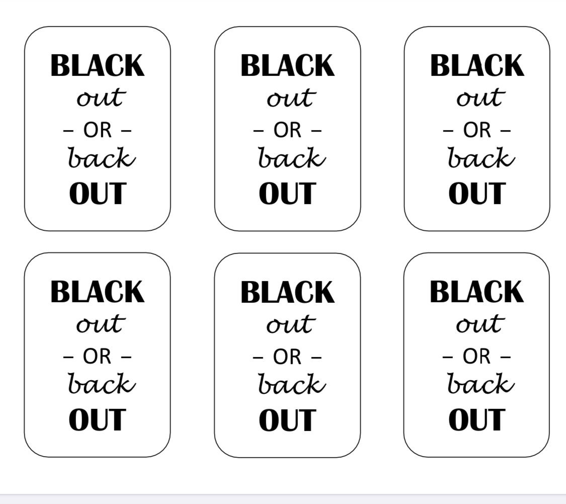 Blackout or Backout | Etsy