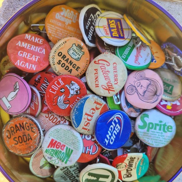 Mystery Vintage Soda/Beer Button Pins