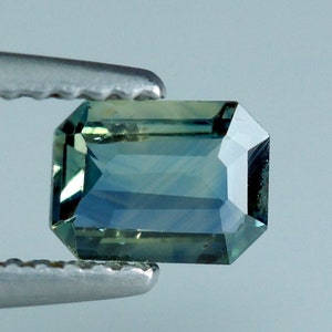 0.56ct Natural Teal Green Sapphire Octagon 6x4mm Blue Green 100% Genuine Natural Teal Sapphire