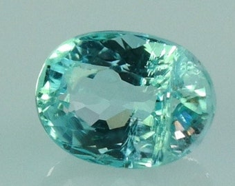 Neonblå Paraiba-turmalin: 0,41 ct oval ädelsten, Moçambique