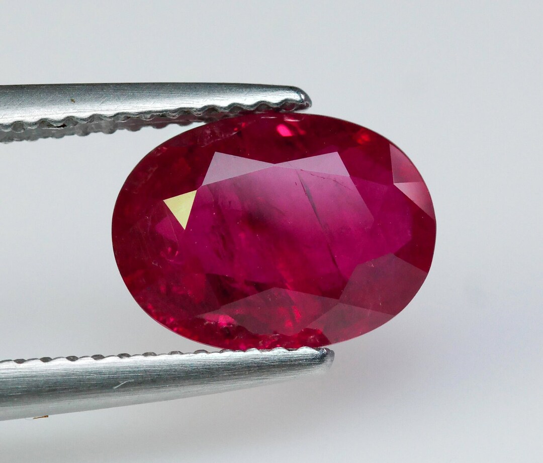 3.07ct Certified Natural Ruby Oval Shape Pinkish Red Color 10x8mm 100% ...