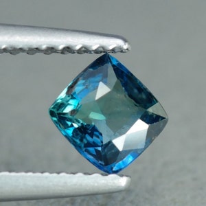 0.67ct Unheated Teal Sappphire Square Shape 5mm Bluwish Green Color 100% Genuine Natural Teal Sapphire