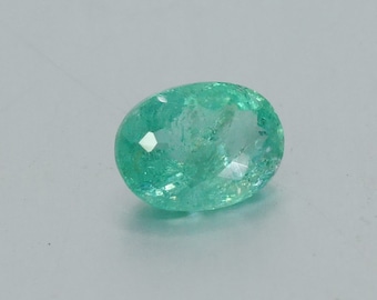 0,70 ct oval Paraiba-turmalin: Grönblå Mozambique-ädelsten