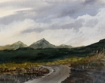 Original Watercolor Painting - Rugged Terrain