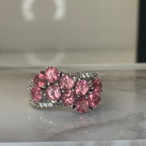 Estate 14kt Genuine Tourmaline and Diamond Ring