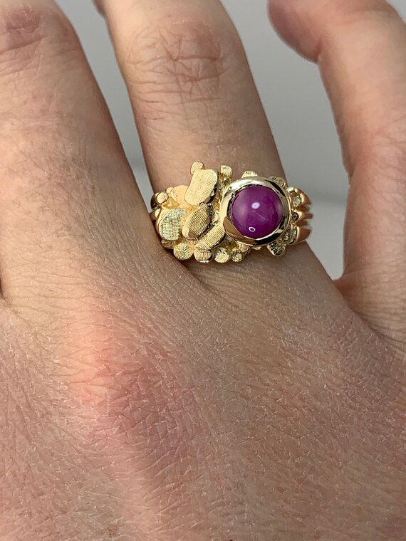 Estate 14kt Star Ruby Ring View 2