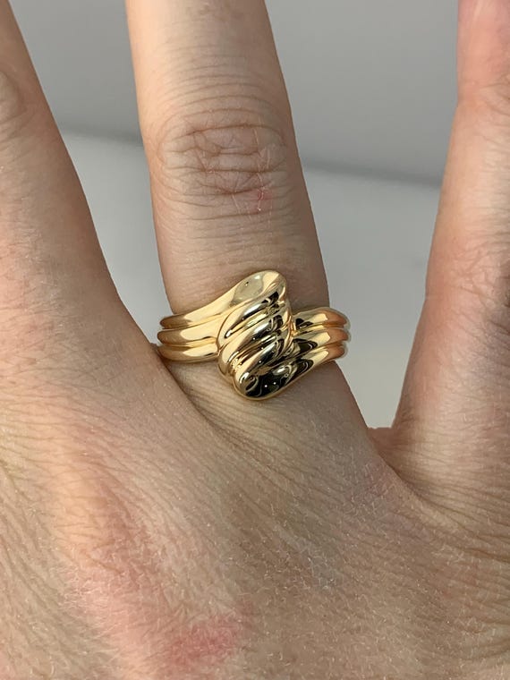 Estate 14kt Gold Ring Size 6.75 View 2