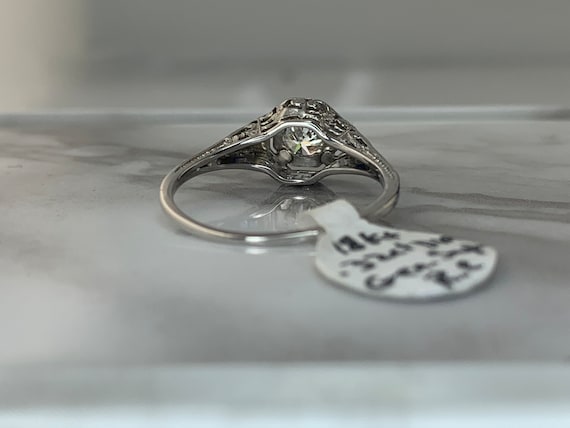 Estate 18kt .32ct Diamond Ring with Genuine Sapph… - image 4