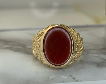 Estate 10kt Carnelian Ring