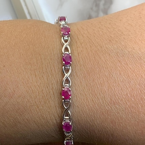 Estate 14kt Genuine 4.0cttw Ruby Bracelet