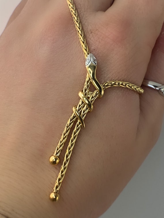 14kt Yellow Gold Snake Necklace