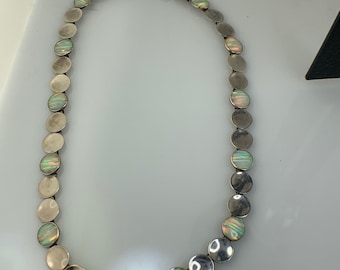 Estate Sterling Silver LC Opal Necklace