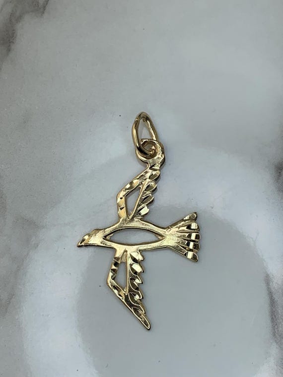 Estate 14kt Dove Pendant