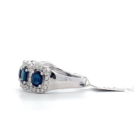 Estate 14kt 2.33cttw Sapphire and Diamond Ring - image 4