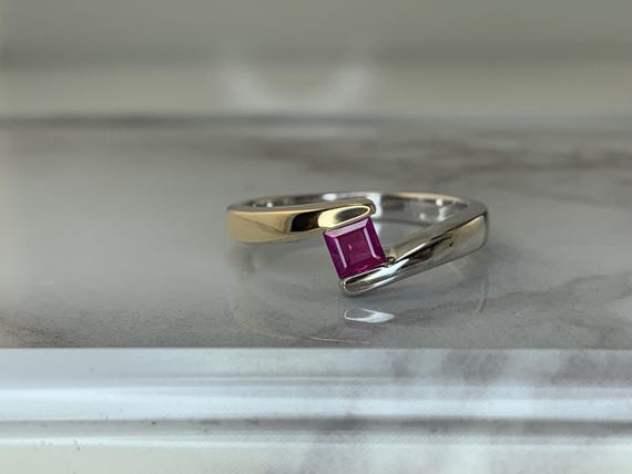 Estate 14kt Genuine Ruby Ring - image 1