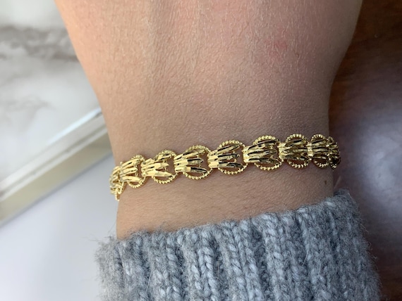 Estate 14kt 7.25” 8mm Bracelet