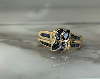Estate 14kt Genuine Sapphire Ring