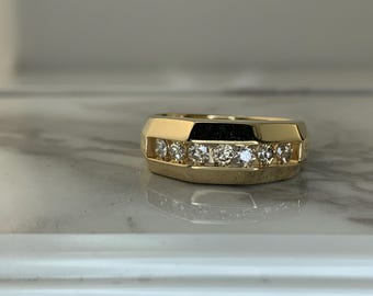 Estate 14kt .55cttw Diamond Band Size 8.5
