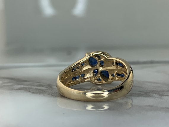 Estate 14kt Genuine Sapphire Ring - image 4