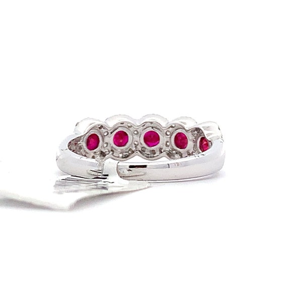 Estate 14kt .65cttw Ruby and Diamond Ring - image 6
