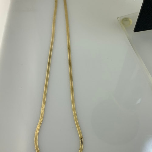 20 New 14k Yellow Gold Necklace 3mm Chain Herringbone | Etsy