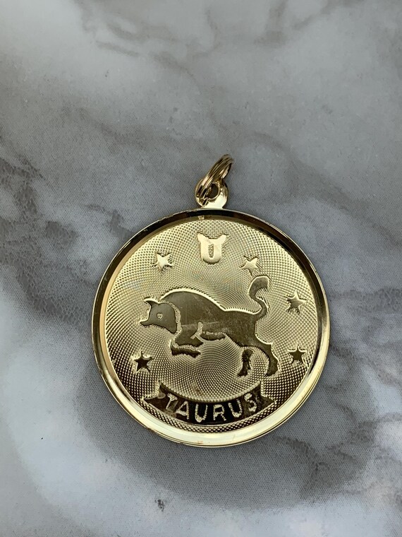 Estate 14kt Taurus Pendant