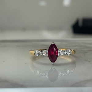 18kt .76ct Ruby and Diamond Ring