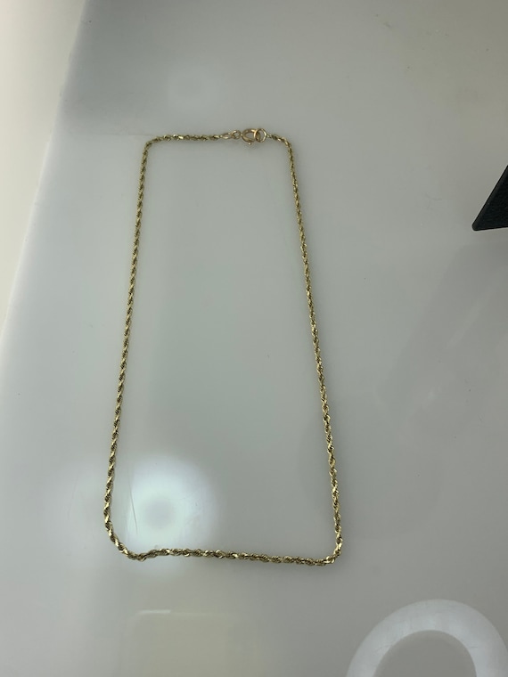 Estate 14kt 15” Yellow Gold Rope Chain
