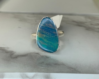 Sterling Silver Galaxy Opal Ring