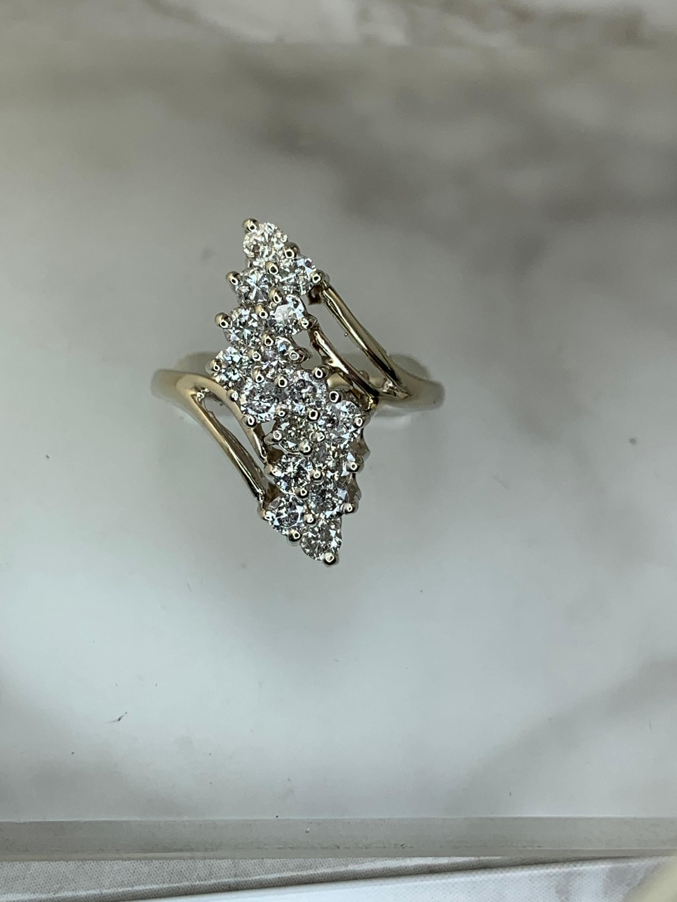 Vintage waterfall 2024 diamond rings