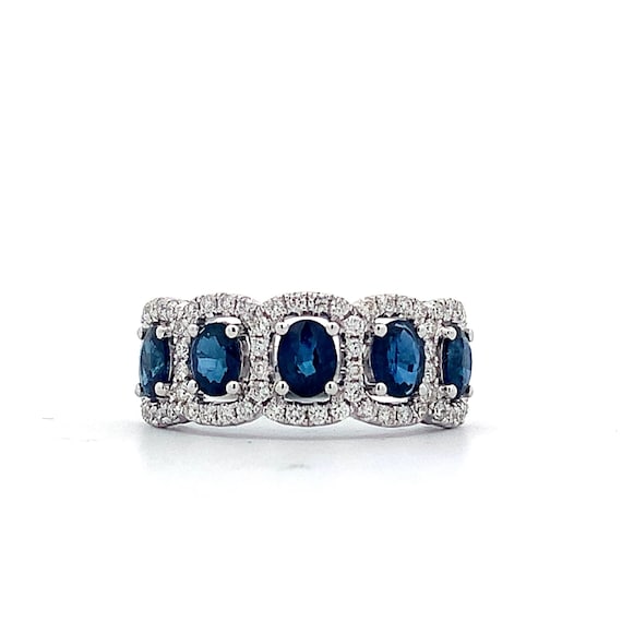 Estate 14kt 2.33cttw Sapphire and Diamond Ring - image 3