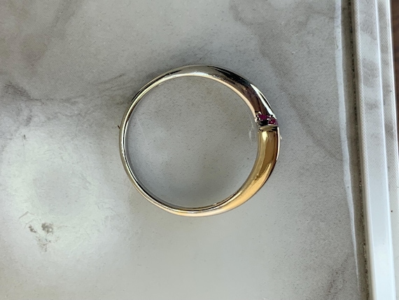 Estate 14kt Genuine Ruby Ring - image 3