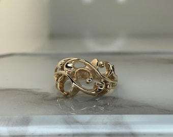Estate 14kt Freeform Ring Size 6