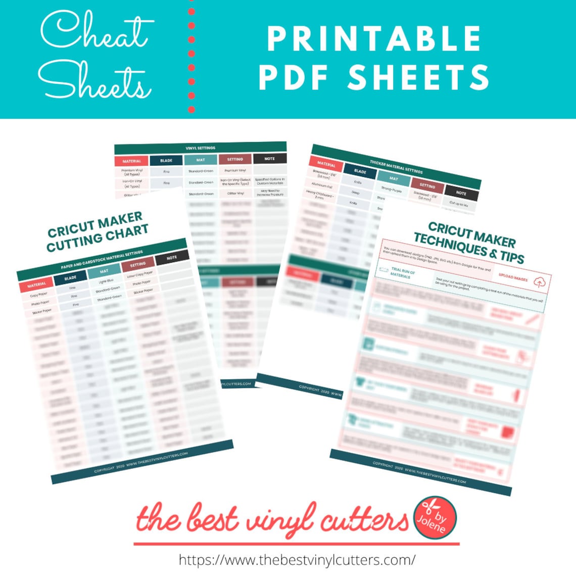 printable cheat sheets for cricut maker beginners guide pdf etsy