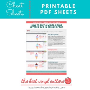 Printable Cheat Sheets for Cricut Tools & Accessories Beginners Guide PDF  Instant Download 
