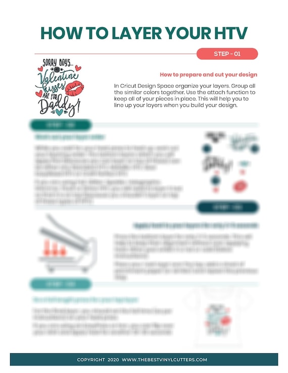 printable cheat sheets for how to layer heat transfer vinyl etsy hong kong