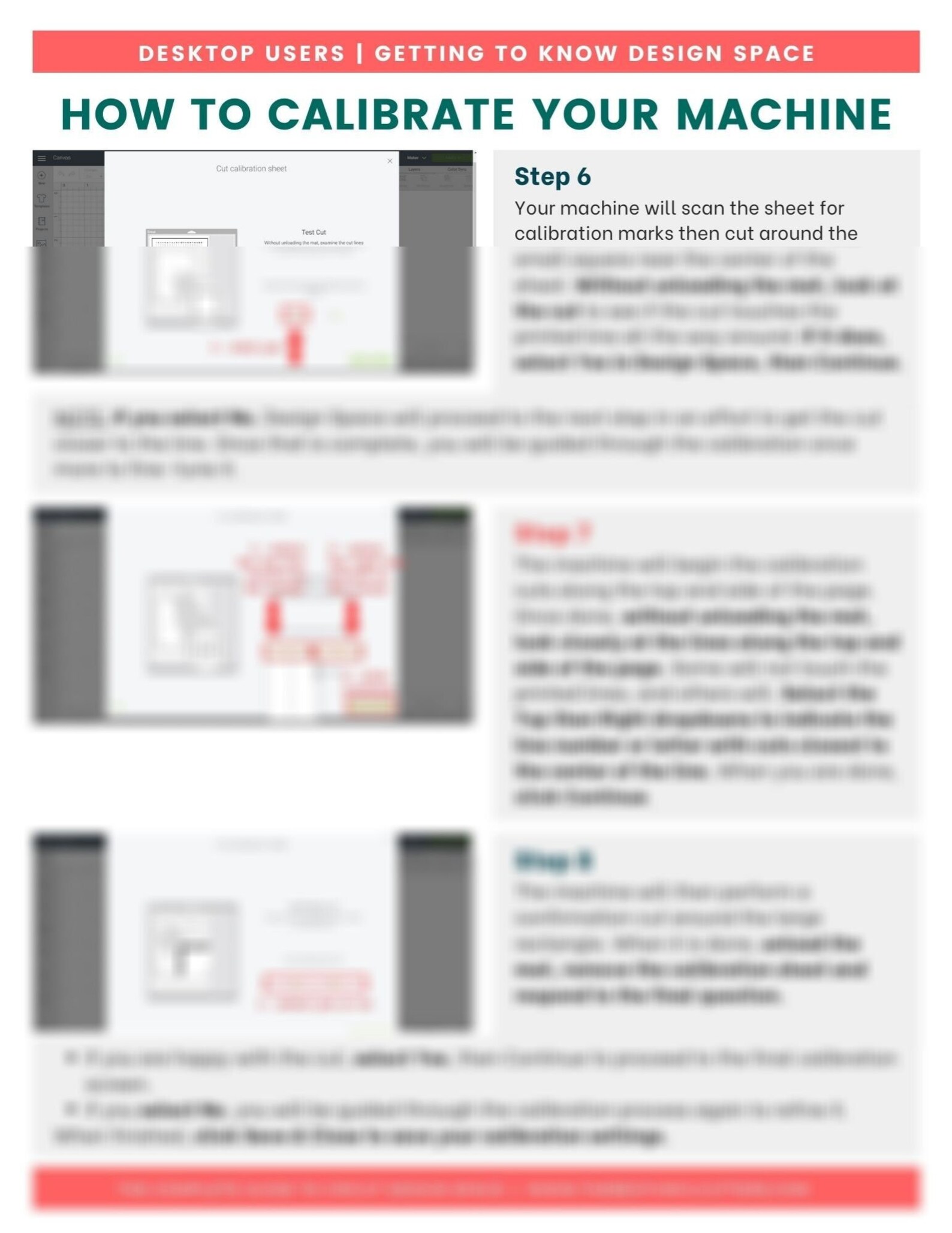 How to Calibrate Your Cricut StepbyStep Tutorial Sheet for Etsy