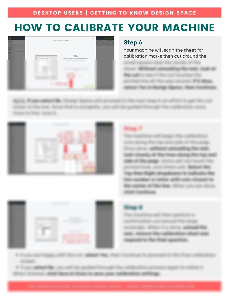 How to Calibrate Your Cricut Stepbystep Tutorial Sheet for Etsy