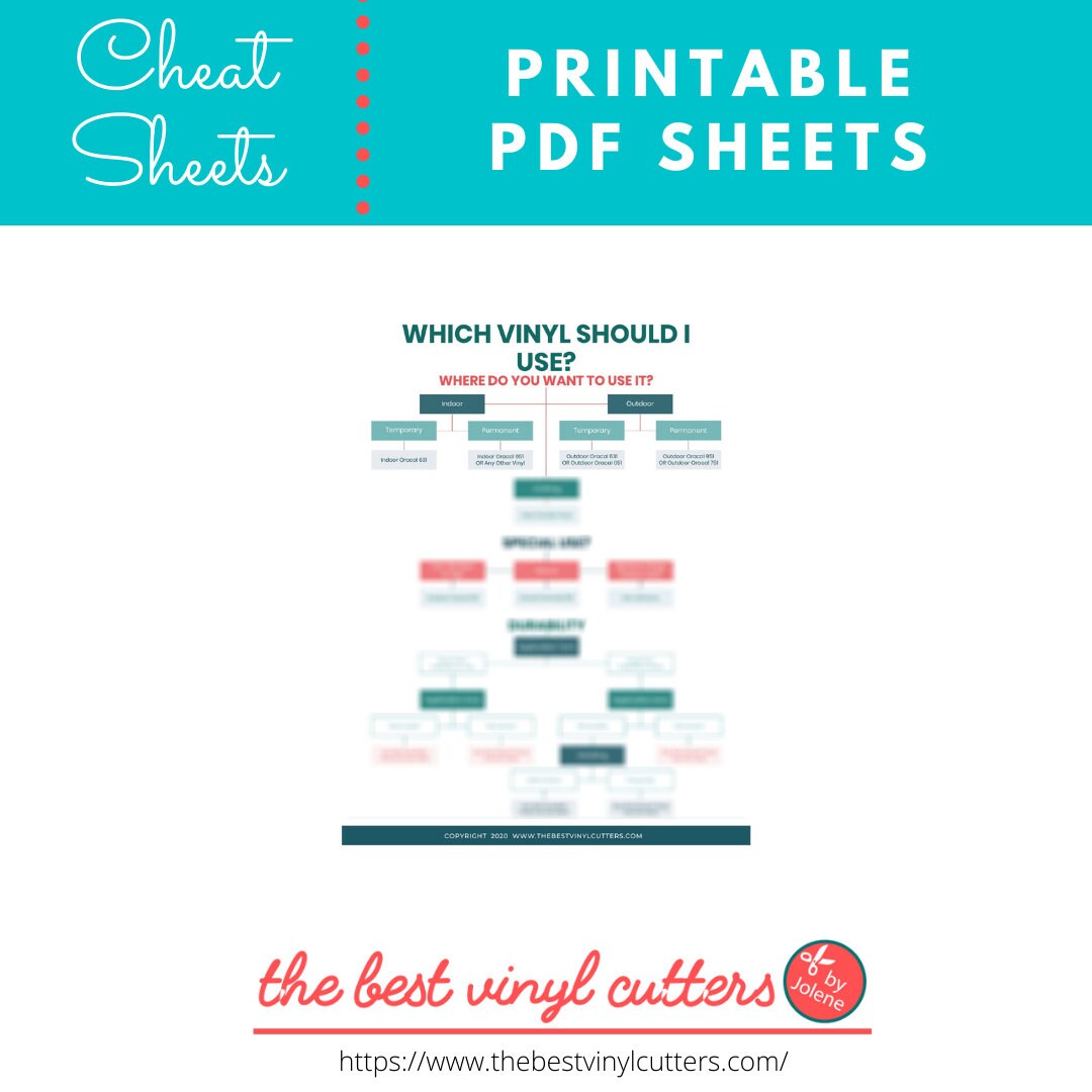 Printable Cheat Sheets for Which Vinyl Should You Use for Your Project ...