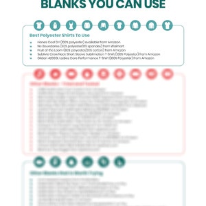 Printable Cheat Sheets for Cricut Infusible Ink Beginners Guide PDF Instant Download image 8