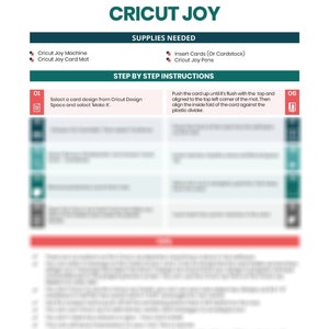 Printable Cheat Sheets for Cricut Joy Beginners Guide PDF Instant Download image 2