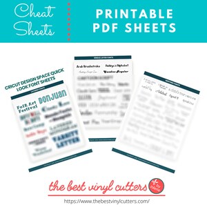 Printable Cheat Sheets for Cricut Design Space - Beginners Guide PDF Instant Download