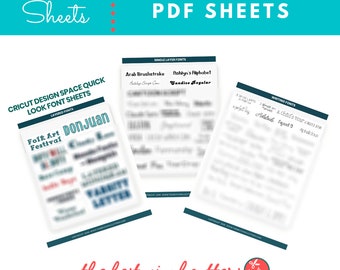 Printable Cheat Sheets for Cricut Design Space - Beginners Guide PDF Instant Download