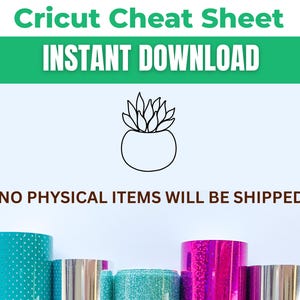 Cricut Design Space Beginners Cheat Sheet Bundle: How to Use Images, SVGS, Shapes on CDS - Tutorial for Maker, Explore or Joy Machines image 8