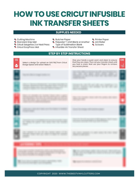 Cricut Infusible Ink Heat Transfer Sheets