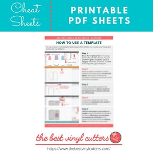 How to Use a Template Printable Step-by-Step Tutorial Sheet for Desktop Users for Cricut Design Space Beginners Guide PDF Instant Download