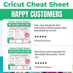 Cricut Design Space Beginners Cheat Sheet Bundle: How to Use Images, SVGS, Shapes on CDS - Tutorial for Maker, Explore or Joy Machines image 6